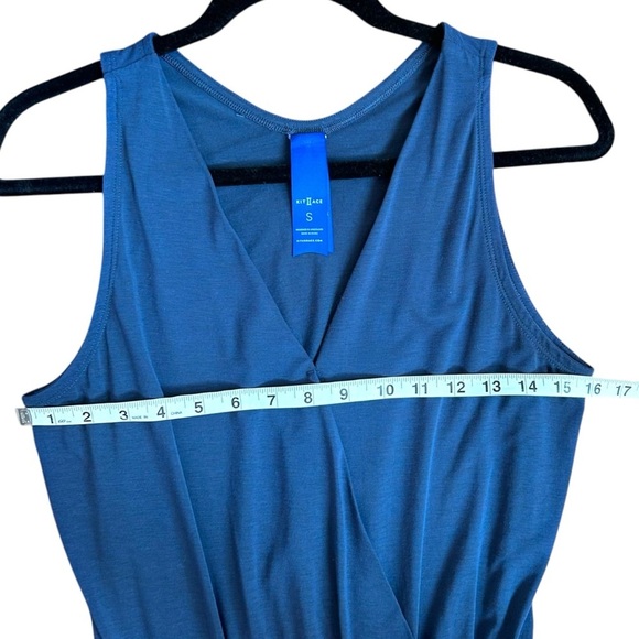 Kit and Ace Banyan Jumpsuit- Blue Tie Waist Casual Romper- Size Small - Picture 12 of 13